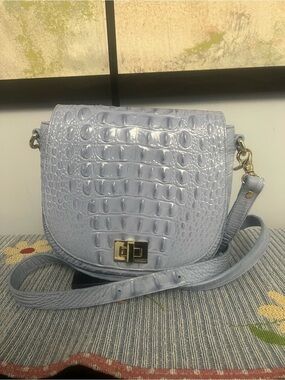 EUC Brahmin Melbourne Sonny Sea Glass Blue